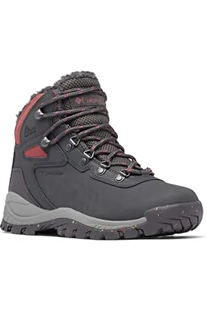 Columbia Newton Ridge WP Omni-Heat 2, Scarponi da trekking alta Donna, Dark Grey/Beetroot , 41.5 EU