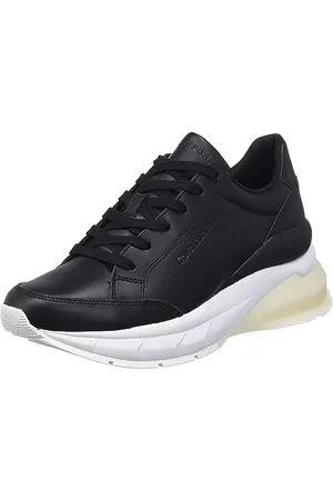 Calvin Klein Wedge Runner Lace UP Wn YW0YW01172, Sneaker con Suola Spessa Donna, Nero (Black/Bright White), 40 EU