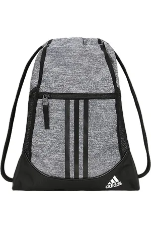 adidas Alliance Sackpack (12l) Lightweight Athletic Small Drawstring Team Sports Workout Bag Borsa a Sacco, Grigio/Nero/Bianco, Taglia Unica Unisex-Adulto