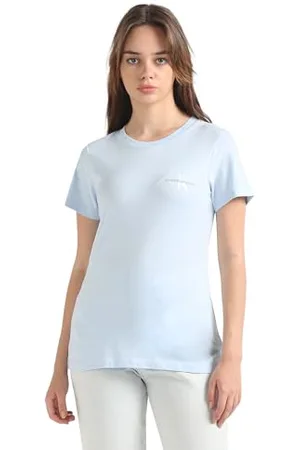 Calvin Klein Jeans 2-Pack MONOLOGO Slim Tee J20J219734 Magliette a Maniche Corte, (Keepsake Blue/CK Black), M Donna
