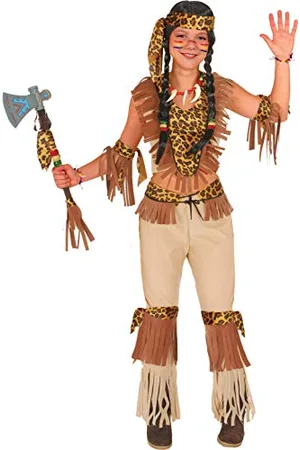 CIAO Indiana Squaw Nuvola Bianca Costume Bambina (Taglia 9-11 Anni), , Ragazza