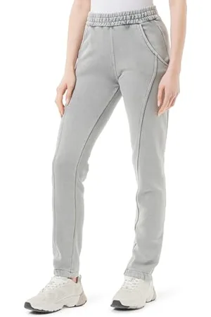 Koton Jogger Sweatpants Washed Effect High Rise Pockets Relax Cut Cotton, Pantaloni della Tuta da Donna, (0D4)