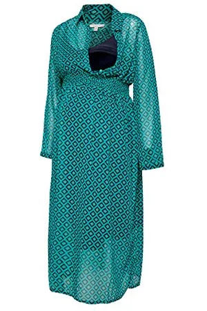 ESPRIT Dress Maxi Nurs LS AOP Vestito, (Teal Green 372), 44 (Taglia Produttore: 38) Donna