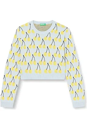 Benetton Maglia G/C M/L 1094Q103S Maglione, , S Bambina