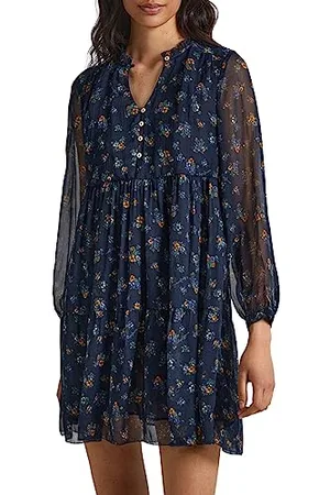 Pepe Jeans Ikaia, Abito babydoll Donna, (Multi),S