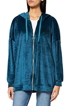 KENDALL + KYLIE KENDALL & KYLIE K&K W Active Velvet Oversized Zipper Hoody KKW351652 Felpa con Cappuccio, , S Donna
