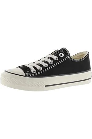 victoria Sneaker Tribu Tela & Logo retrò & Suola Finitura Lucida 1057100 per Donna Negro 37