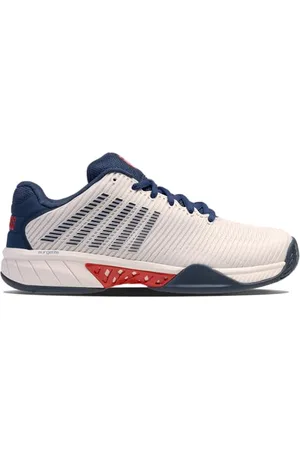 K-Swiss Scarpe da tennis Hypercourt Express 2 da uomo, Blanc De Blanc/Blu Opale/Lecca-lecca, 41 EU
