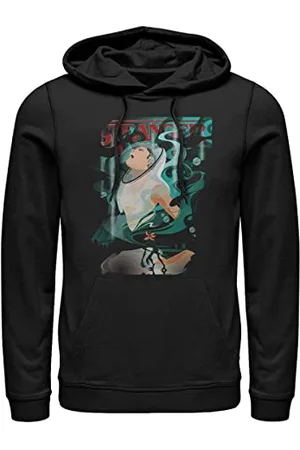 Stranger Things Upside Down Eleven Hoodie Hooded Sweatshirt, Black, XXXL Unisex