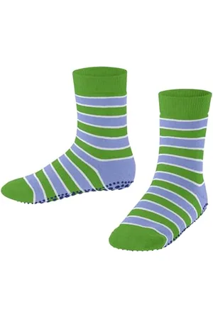 Falke Simple Stripes K Hp Cotone Con Suola In Gomma, Calze da casa Unisex - Bambini e ragazzi, , 27/30 EU