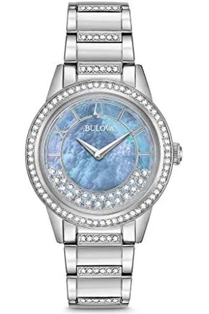 BULOVA Orologio Analogico al Quarzo Donna con Cinturino in Acciaio Inossidabile 96L260