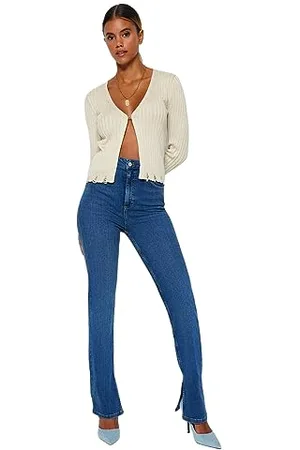 Trendyol Jeans Svasati da Donna a Vita Alta con Gamba Dritta, , 72