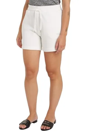 Tommy Hilfiger Donna Pantaloncini in Felpa 1985 Terry Shorts Corti, (Ecru), S