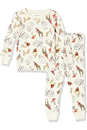Amazon Set di Pigiama da Notte Attillati in Cotone Unisex Bimbi, , 12 Mesi