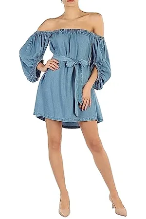 Pinko Terzino Abito Denim Lyocell Vestito, , M Donna
