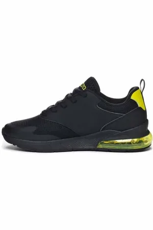 Kappa MYAGI JR Lace Low Cut Sneakers | Kid | Size 36 | Black/Yellow Neon, Sneaker, EU