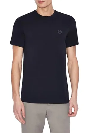 Armani Exchange Pima Round Neck, Maglietta a Maniche Corte, Uomo, (Navy 1510), XL