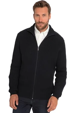 JP 1880 Cardigan, Misto Lana, Maglia brevettata, Colletto Alto, Cerniera, , XXXXL Uomo