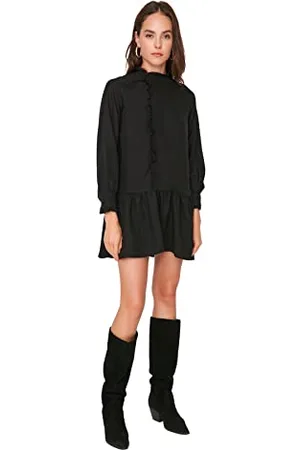 Trendyol Mini Ruffle Hem Regular Dress Vestito, , 68 Donna