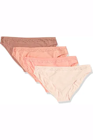 Amazon Bikini intimo in cotone e pizzo Donna, Pacco da 4, , 44
