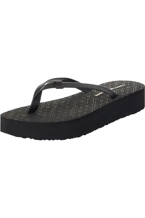 Tommy Hilfiger Flip Flops Donna Beach Sandal Scarpe da Mare, (Black), 39