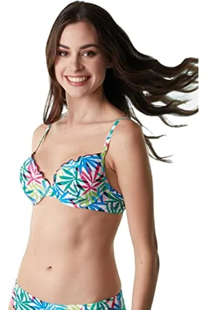 Lovable Colorful Printed Micro, Reggiseno Imbottito Bikini, Donna, (Tropical Fluo 0MZ), 34 / 3C