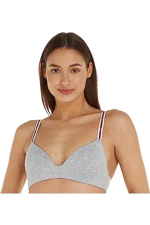 Tommy Hilfiger LIGHTLY LINED TRIANGLE BRA UW0UW02413, Donna, (Mid Grey Heather), 36C