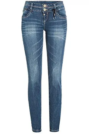 Timezone Enyatz-92% Cotone, 7% T-400, 1% Elastan Jeans Slim, (Blue Royal Wash 3065), 31 W/32 L Donna