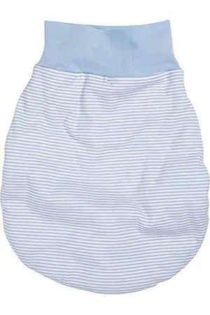 Playshoes Strampelsack Ringel, Pantofole Unisex - Bambini e ragazzi, (Weiß/Bleu), Taglia unica