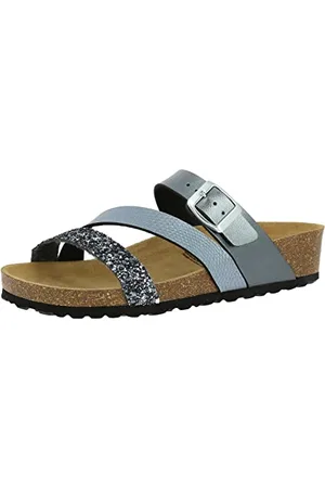 LICO Natural Glitter, Ciabatte, Donna, Grigio (Anthracite), 40 EU