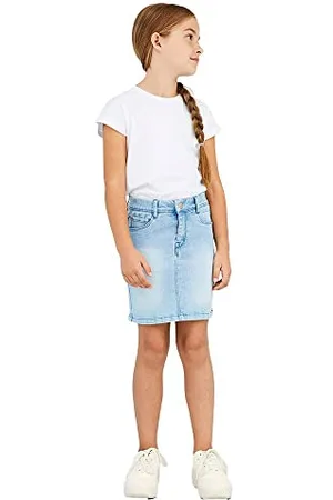 NAME IT Nkfsalli Dnmtaya 1678 Hw Skirt Noos, Gonna Bambine e ragazze, (Light Blue Denim), 104
