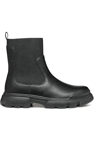 Geox J Junette Girl C, Stivale Chelsea, Black, 38 EU