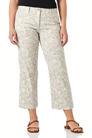 Brax By Brax Pary Linen Jungle Print-Culotte Pantaloni Casual, , 32W x 30L Donna