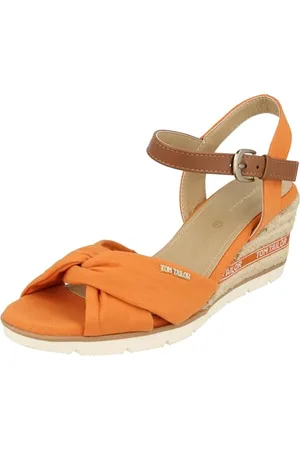 TOM TAILOR 5390040007, Sandali con Zeppa Donna, Colore: Arancione, 41 EU