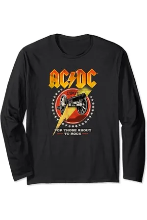 AC/DC Rock Music Band For Those About To Rock 1981 Maglia a Manica