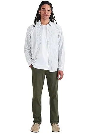 Dockers Smart 360 Flex Chino Slim Casual Pants, ( Olive), 40W / 34L Uomo