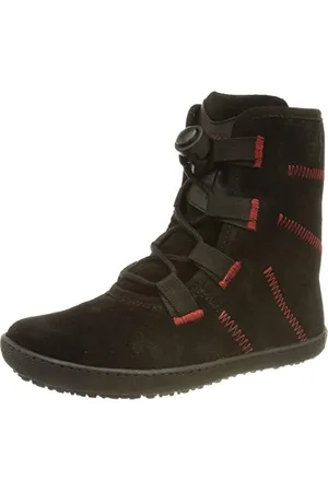 Sole Runner Amari Kids, Stivali a Met Polpaccio, Nero/Rosso, 29 EU Larga