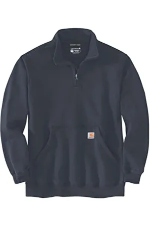 Carhartt Loose Fit Midweight Quarter-Zip Mock-Neck Sweatshirt Maglia di Tuta, , M Uomo