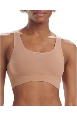 adidas Reggiseno da Donna Senza Fili Elasticizzato Micro Lounge, Mandorla tostata, M
