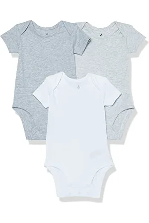 Amazon Body a maniche corte in jersey di cotone elasticizzato (precedentemente Amazon Aware) Unisex Bimbi, Pacco da 3, , 12 mesi