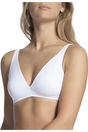 Calida Natural Comfort Reggiseno Senza Ferretto, (Weiss 001), 3C (Taglia Produttore: 80C) Donna