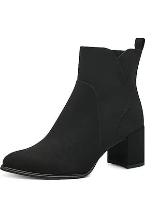 Marco Tozzi Stivaletti da donna con tacco, design a punta e zip color (black) 37 EU