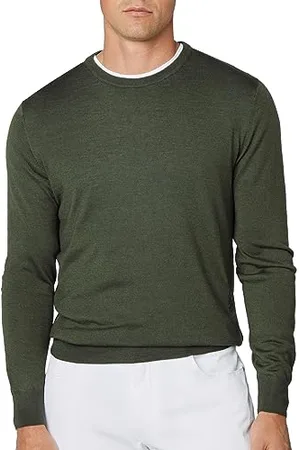 Hackett GMD MERINO SILK CREW, Maglione, Uomo, (Khaki), XS