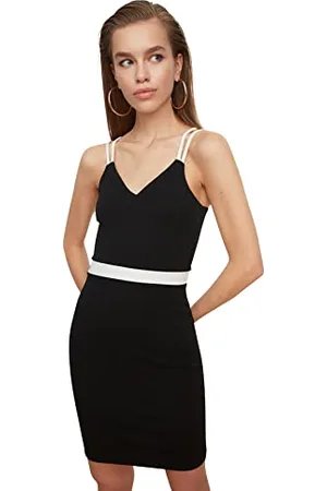 Trendyol Abito a Tinta Unita Cocktail, , 42 Donna