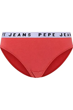 Pepe Jeans Solid Bikini, Intimo in Stile Bikini Donna, (Red),XS