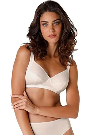 Lovable Reggiseno Senza Ferretto in Micro con Sottocoppa in Cotone, non Imbottito, Sostegno e Comfort, Taglie Forti, Art. 4020, Shaping Donna, , 38 / 5D