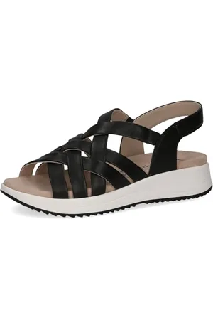 Caprice Donna 9-28708-42, Sandali Bassi, Nappa Nera, 42 EU