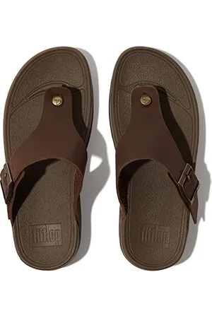 FitFlop Trakk II Mens Buckle Leather Toe-Post Sandals, Infradito Uomo, , 42 EU