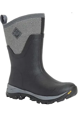 Muck Arctic Ice Mid Agat Donna, Stivali in Gomma, Nero, 36 EU
