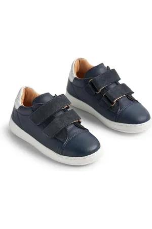 WHEAT Sneaker con Doppio Velcro Velo-Unisex-Vera Pelle, Scarpe da Ginnastica Bambini, , 31 EU